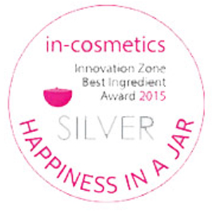 Sliver Award - In-Cosmetics Innovation Zone Best Ingredient Award 2015
